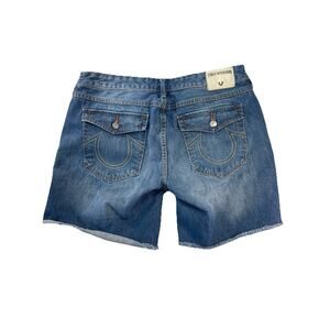 True Religion Size 30 Women’s Emma Mid Rise Bermuda Denim Short